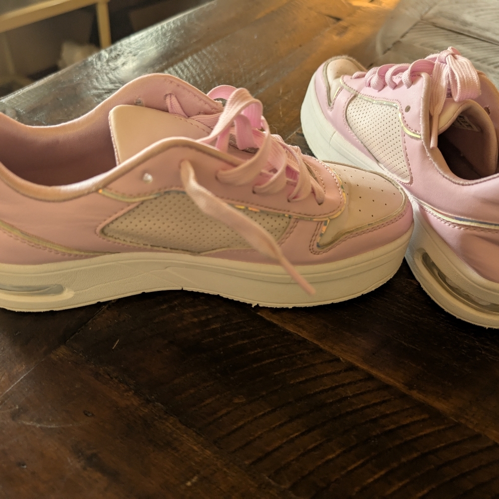 Skechers Kids Light Pink Sneakers - Picture 4 of 7
